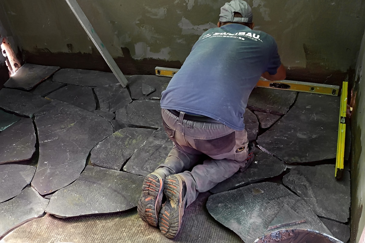 Naturstein Bodenverlegung