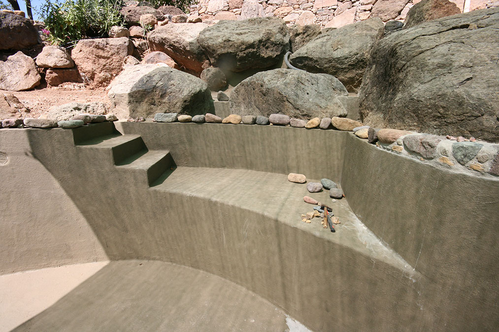 Beschichtetes Podest mit Treppe