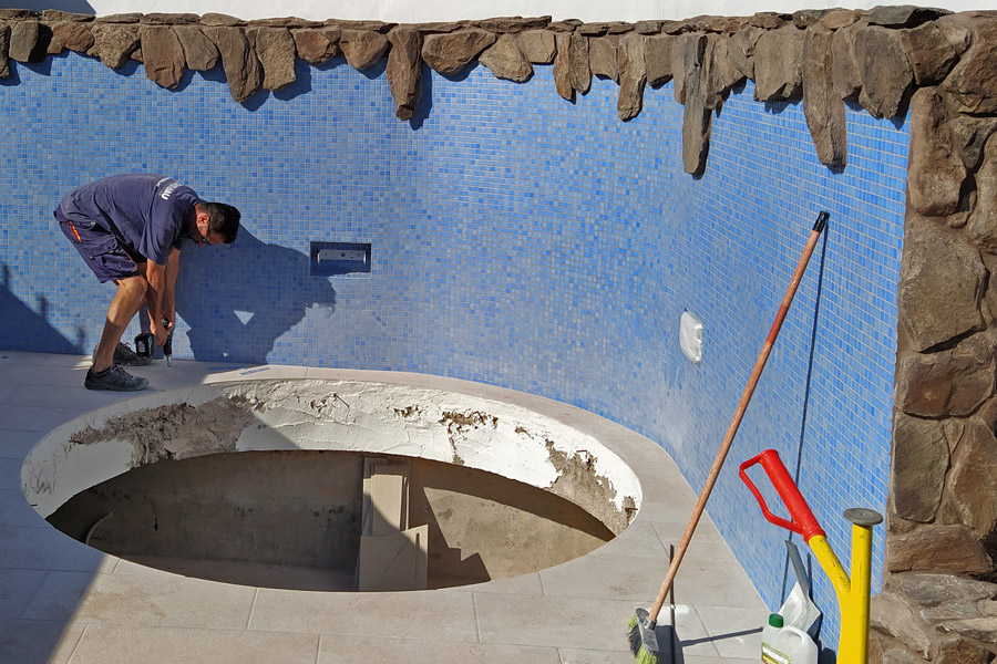 preparación jacuzzi