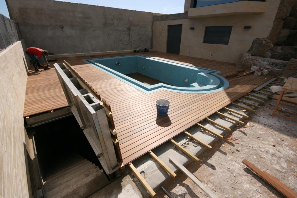 Instalacion tablones madera