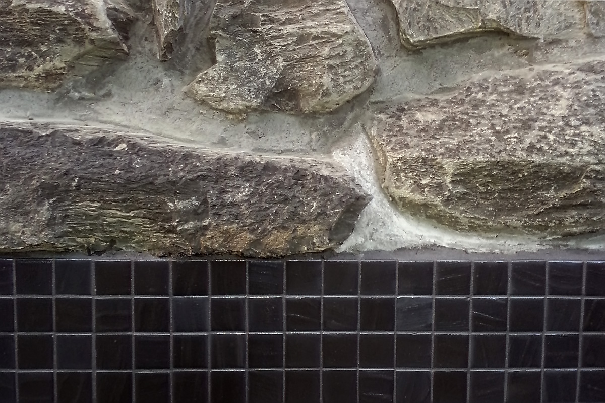 Kombination Mosaik und Naturstein