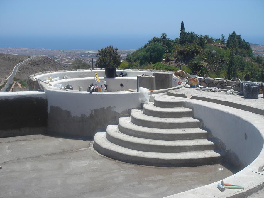 Grundfassade Trepe mit Whirlpool