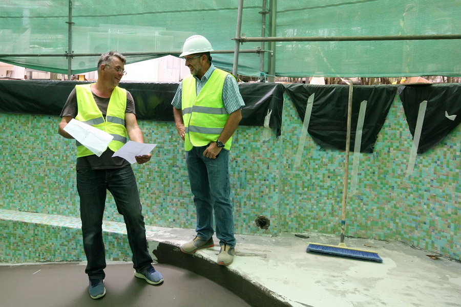 Besprechung mit Bauleitung