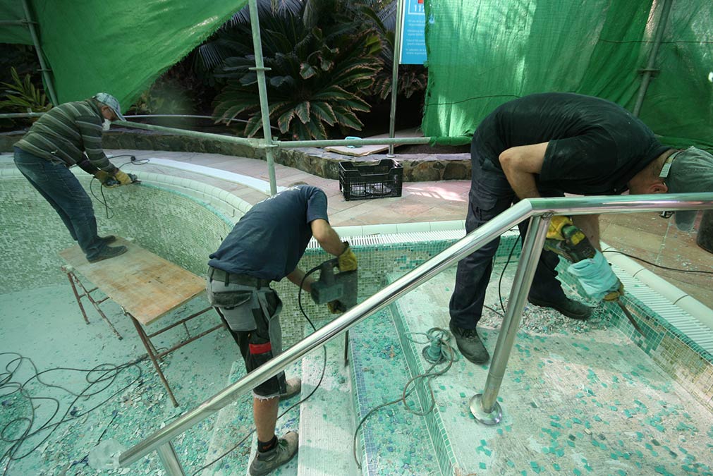 Quitar los mosaicos viejos