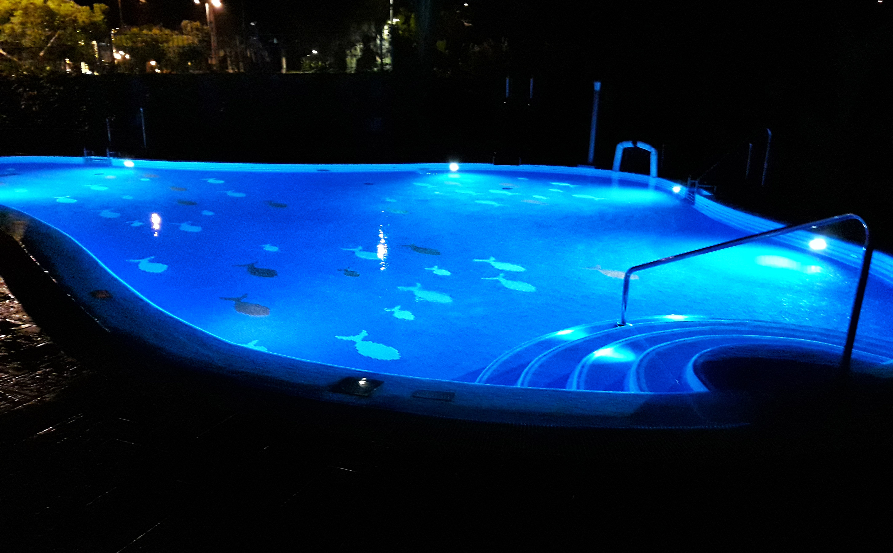 Iluminación nocturna subacuática