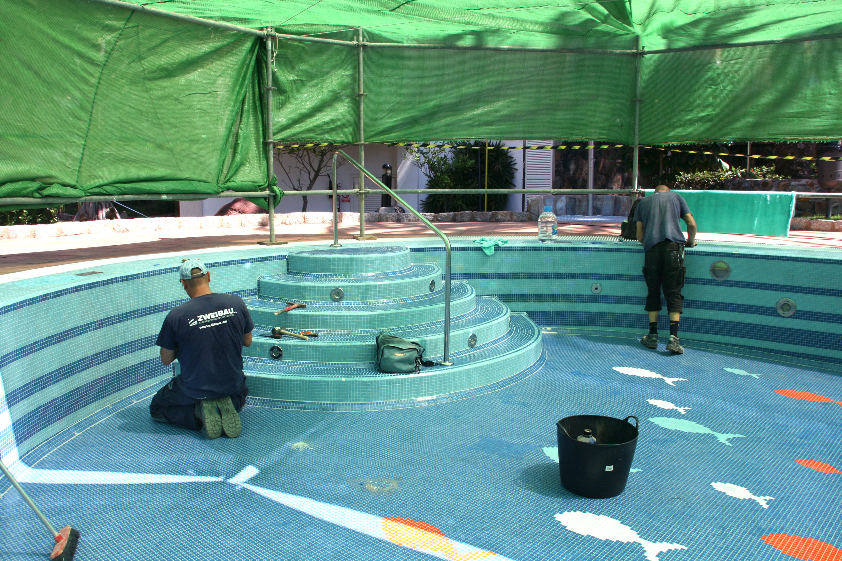 Uso de lona de construccion de proteccion