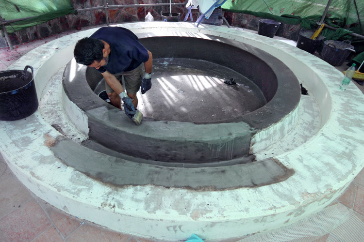 Aplicacion minuciosa del material 