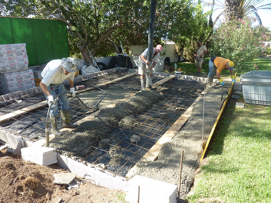 Construccion base edificio